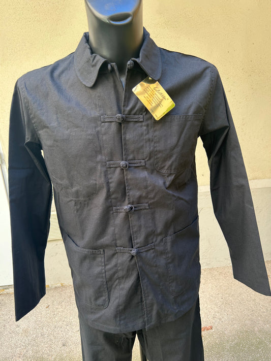 Costume Bleu de Chine Noir – Veste Traditionnelle Unisexe | Anticher Filou Shanghai | Toutes Tailles Disponibles