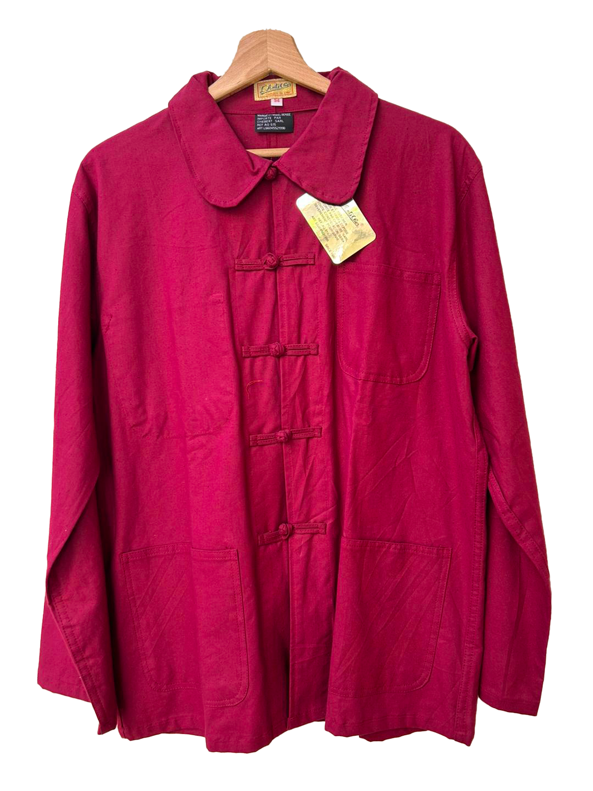 Costume Bleu de Chine Bordeaux – Veste Traditionnelle Unisexe | Anticher Filou Shanghai | Toutes Tailles Disponibles