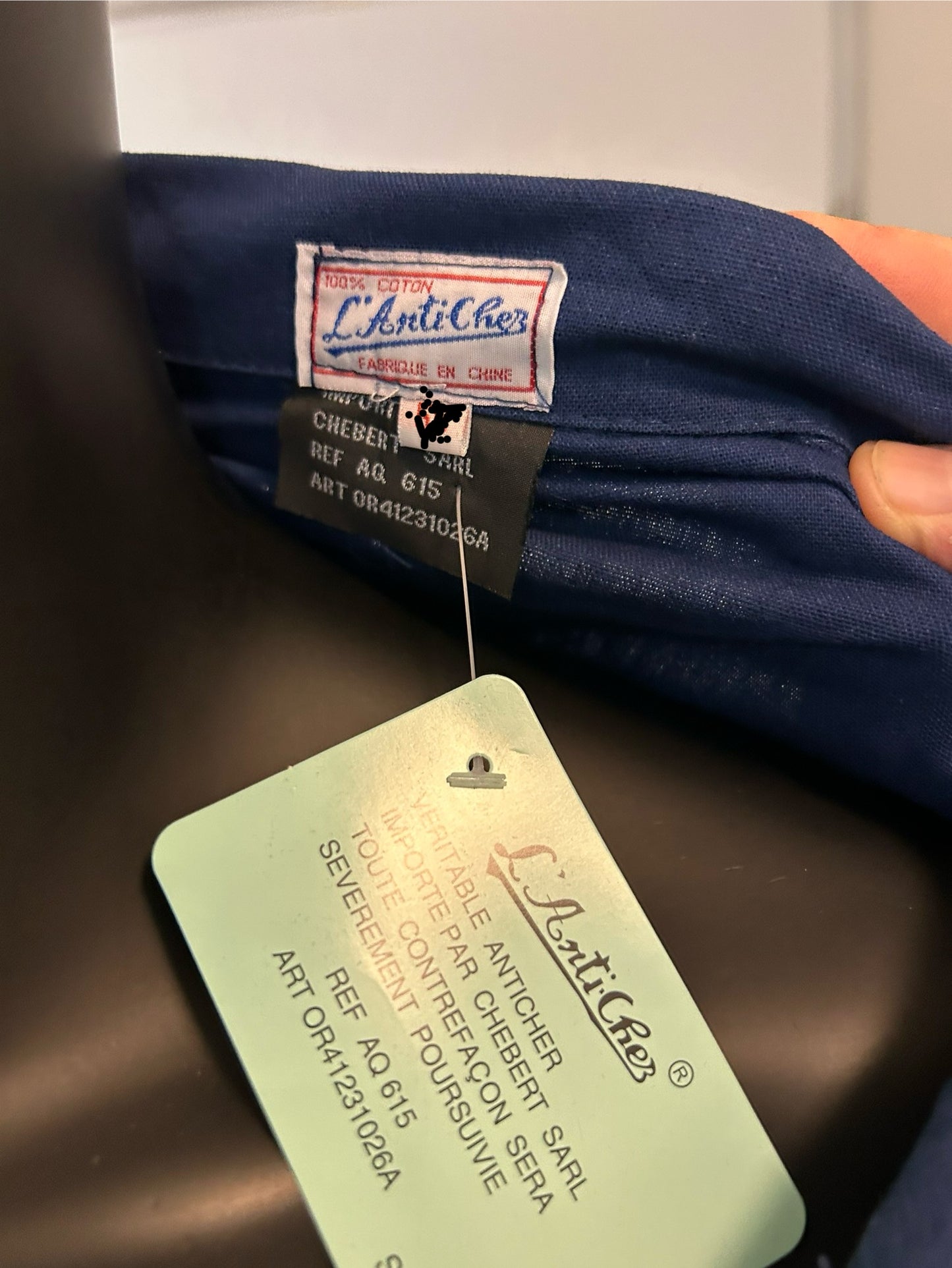 veste bleu de chine  coton unisexe