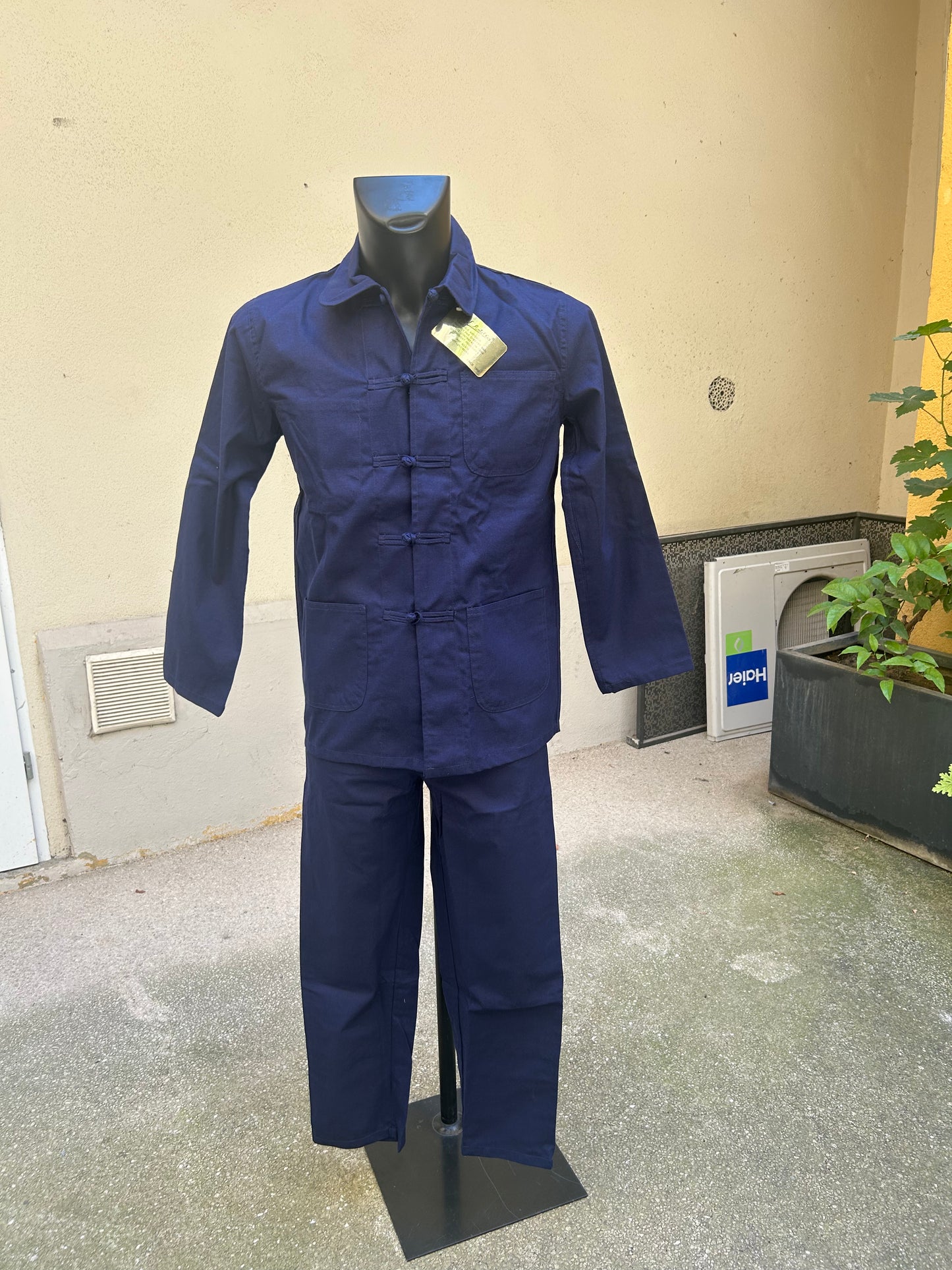 Costume Bleu de Chine Bleu – Veste Traditionnelle Unisexe | Anticher Filou Shanghai | Toutes Tailles Disponibles