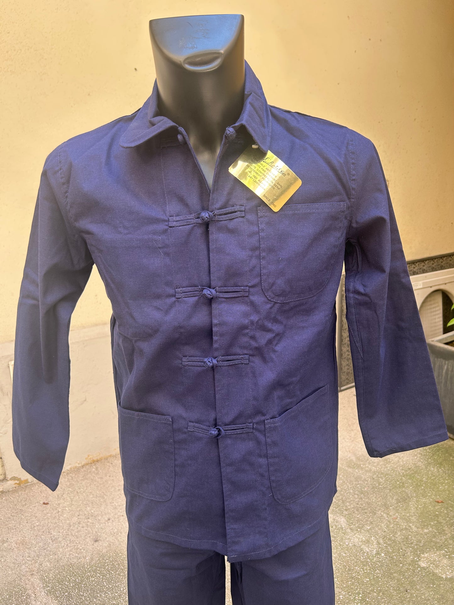 Costume Bleu de Chine Bleu – Veste Traditionnelle Unisexe | Anticher Filou Shanghai | Toutes Tailles Disponibles