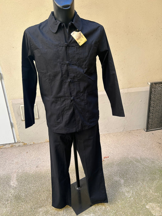 Costume Bleu de Chine Noir – Veste Traditionnelle Unisexe | Anticher Filou Shanghai | Toutes Tailles Disponibles