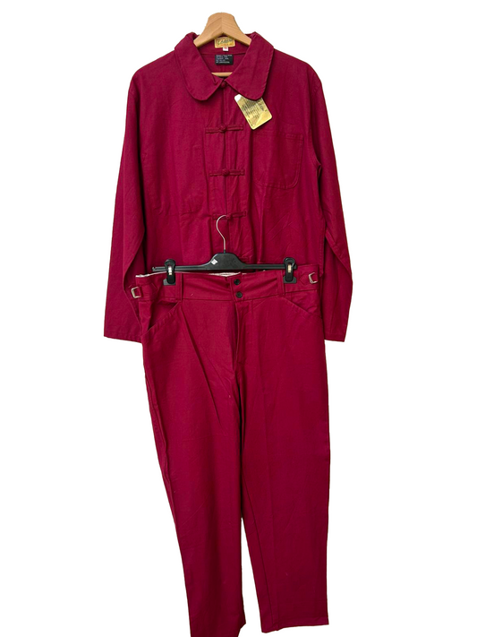 Costume Bleu de Chine Bordeaux – Veste Traditionnelle Unisexe | Anticher Filou Shanghai | Toutes Tailles Disponibles
