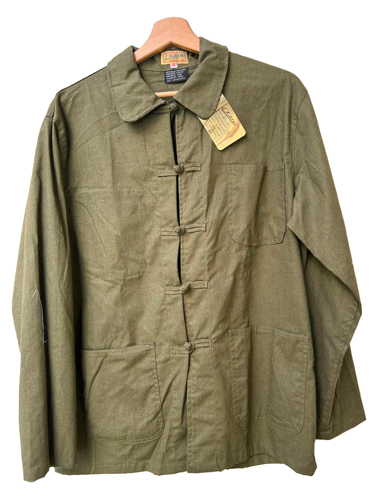 Costume Bleu de Chine Vert Olive – Veste Traditionnelle Unisexe | Anticher Filou Shanghai | Toutes Tailles Disponibles