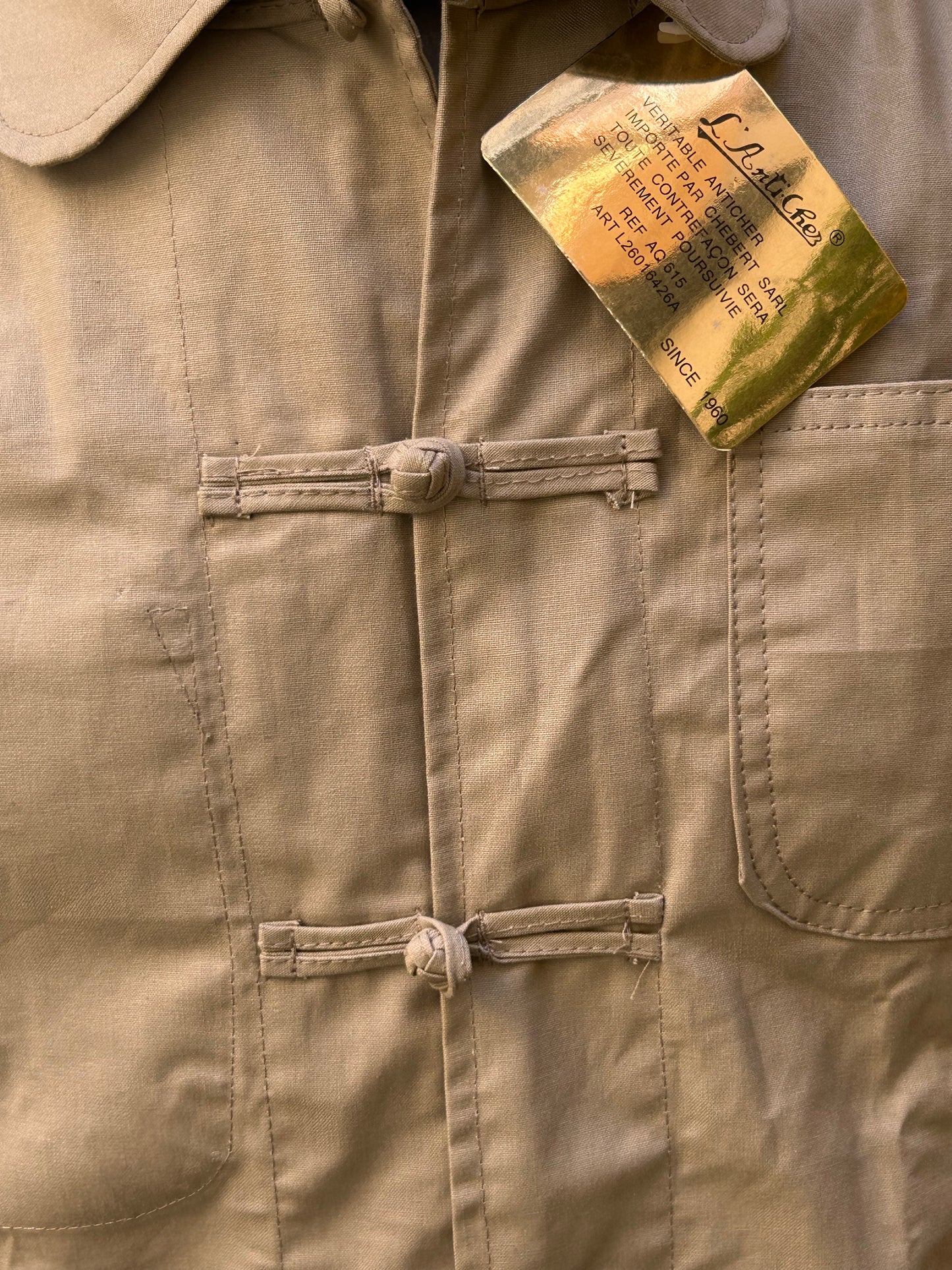 VESTE BLEU DE CHINE BEIGE
